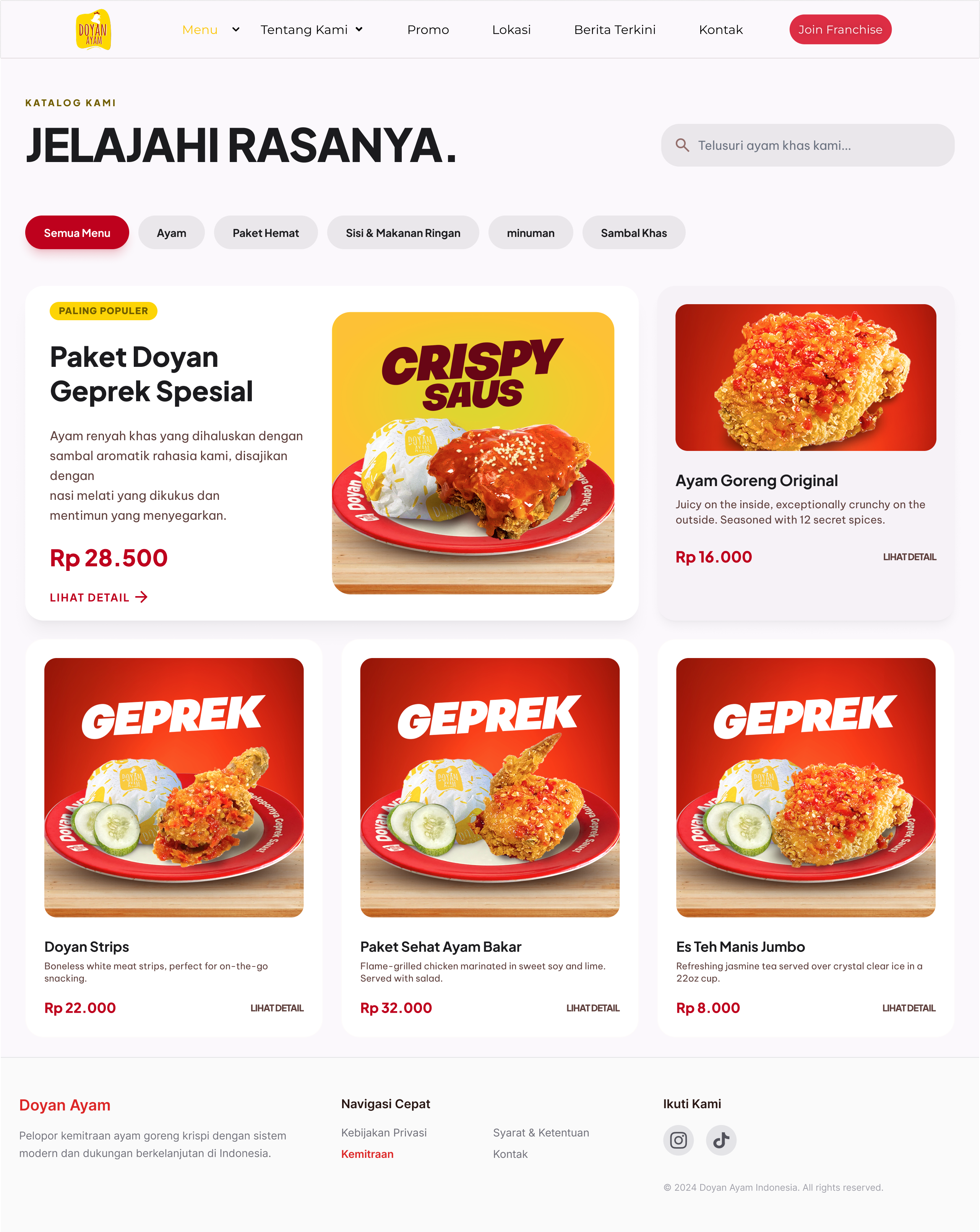 Doyan Ayam Website Redesign