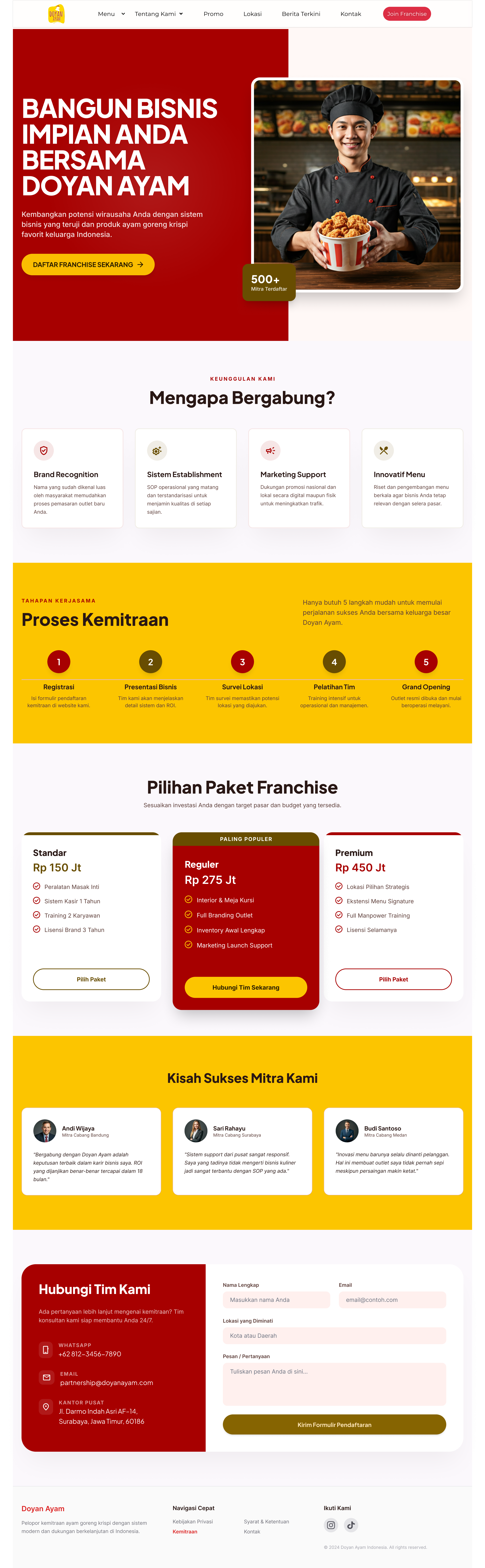 Doyan Ayam Website Redesign screenshot 2