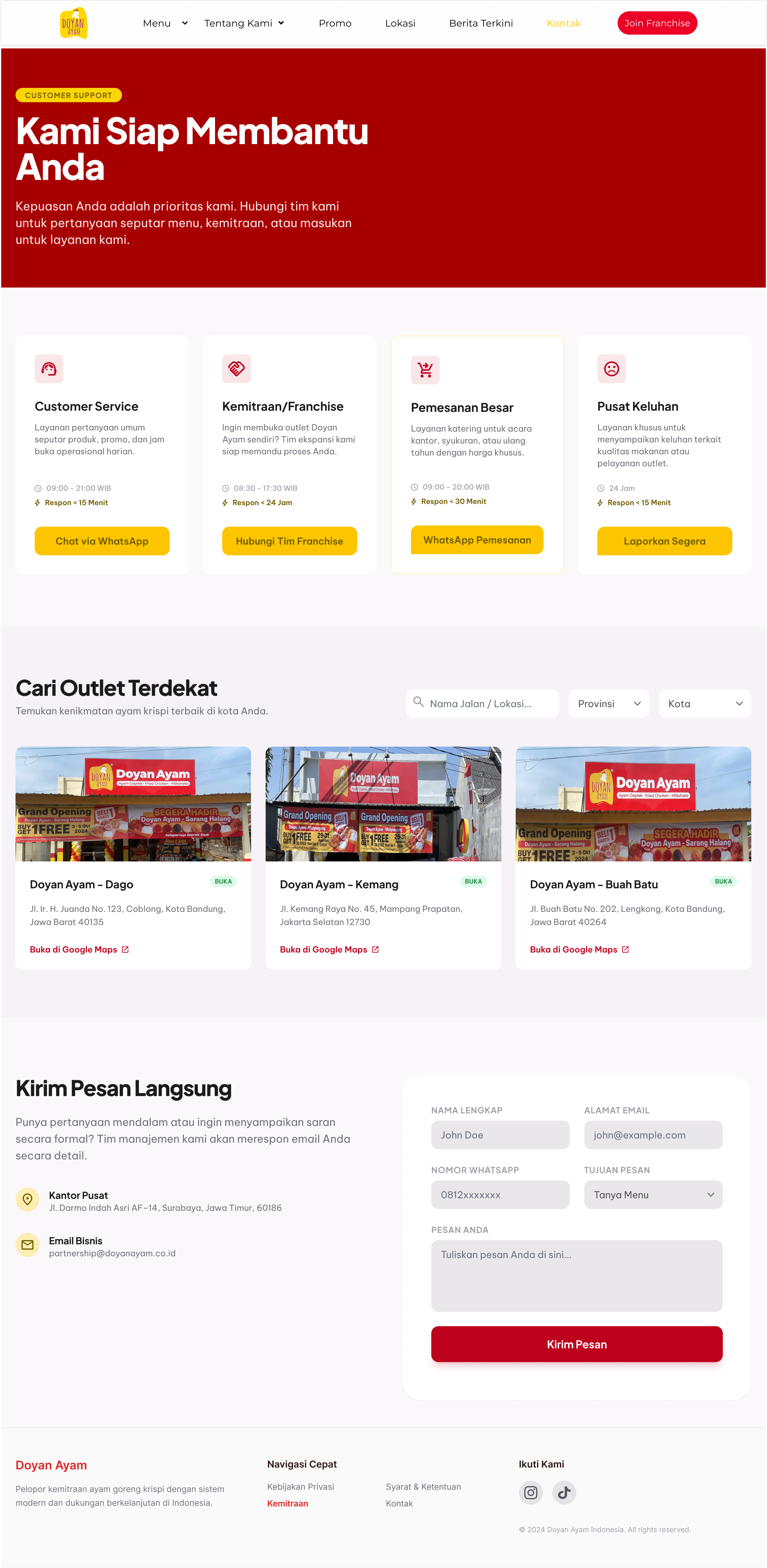 Doyan Ayam Website Redesign screenshot 3